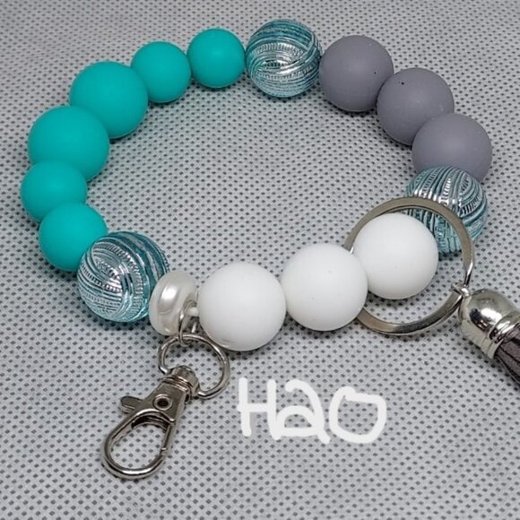 Set of 3 Silicone Keychains with Tassels - Picture 1 of 3